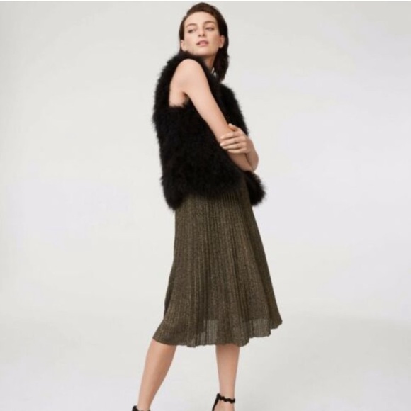 CLUB MONACO 100% MARABOU FEATHER BLACK OPEN VEST - Picture 2 of 14